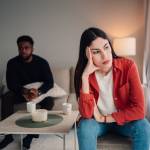 Unhappy couple
