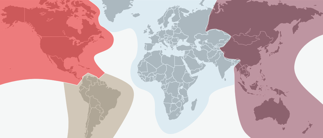 The Air Canada flight zone map